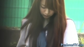 Japanese student peeing