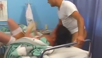 horny nurse fucks patient in hospital bed