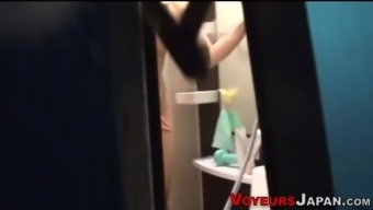 Showering asian spied on
