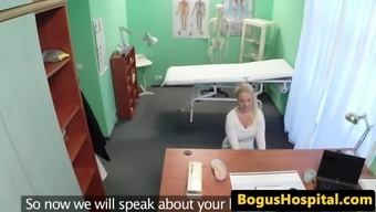 Blonde amateur patient pussyfucked by doctor