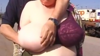 Nice mature with huge saggy tits