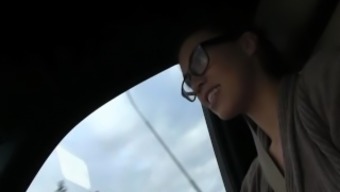 PublicAgent French hitchiker fucked outdoors in her glasses