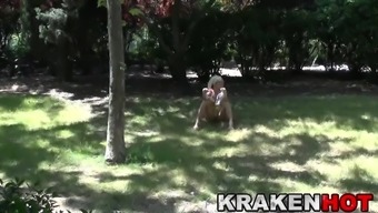 Krakenhot - Voyeur video in public of a teen at the park 