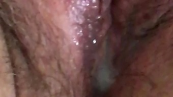 Playing With Cum Filled Hairy Older Pussy Part 3