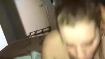 White whore sucking cock on the phone!