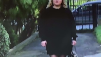 Slut turkish woman in Shiny black pantyhose 