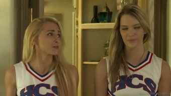 Awesome light haired cheerleader Kenna James is actually ready for eating cunt
