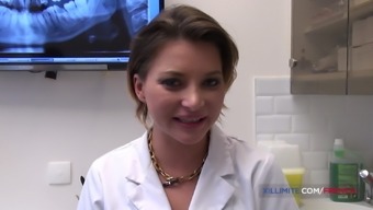 Blond dentist fucks her patient