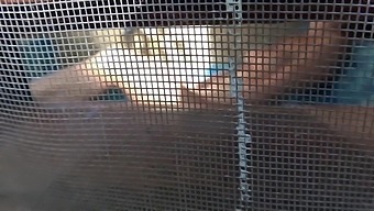 HOT WIFE CAUGHT MASTURBATING IN JUNGLE TUB THEN ORGASMS FOR CAMERA.