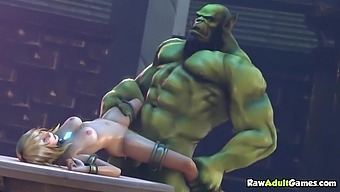 Naught Harley Quinn gets fucked in-game by large dick player