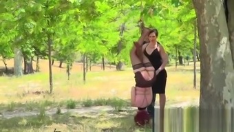 Disgraced slut in public park