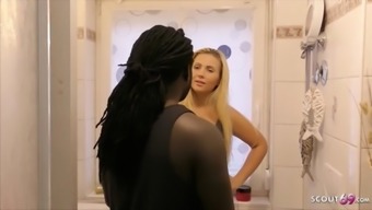 German girlfriend cheat on party with big black cock friend