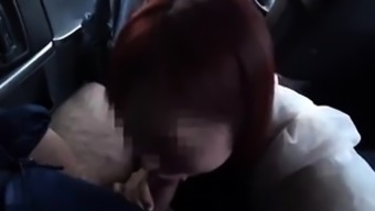 Japanese milf likes gives a great public blowjob