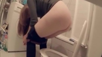 Teen friends of my sister caught by hidden cam in toilet