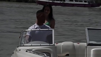 Euro girlfriend buttfucked on a speed boat