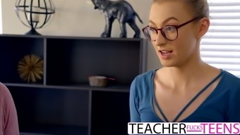 Big Tit Tutor Pisses Off Girlfriend To Get Student Cock 