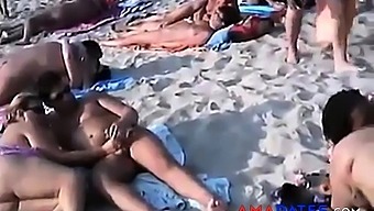 nudist beach couple fun