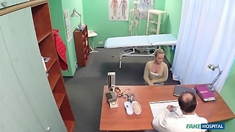 Cristal Caitlin gets her shaved pussy fucked good by her doctor