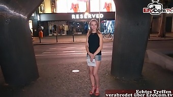German young college teen lily ray public pick up on street