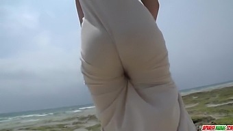 Kyouko Maki tries POV sex by the beach with rand - More at Japanesemamas.com
