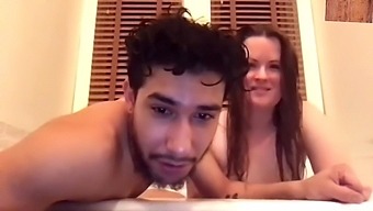 Young Russian couple enjoying sex in the bathroom