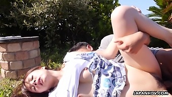 Cute Asian girl discovers the joys of having outdoor sex and she's so bubbly