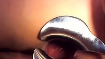 Webcam girl dildo and speculum in asshole by M.D.F