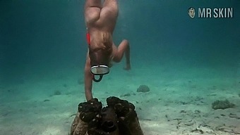 Closest to mermaid bootyful celebrity Helen Mirren swimming naked