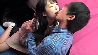 Adorable Japanese teen braces herself for a deep pounding