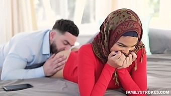 Hot AF hijab lady with big booty Maya Farrell is fucked from behind