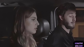 Greedy deepthroat amateur rides her boyfriends cock in the car