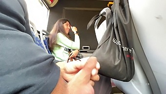 A foreigner female yanked off and swallowed my penis in the public bus full of people who live on top of others.