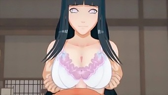 Big natural tits and butts in a steamy anime hentai video