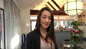 Hot brunette Lily Adams rides a big cock in high definition