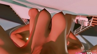 POV Futanari Sex with a Busty Crew Member on a Ship in 3D Animation