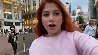 Redhead amateur gets her mouth filled with a big load of cum