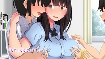 Intense Japanese schoolgirl sex with big natural tits and huge ass